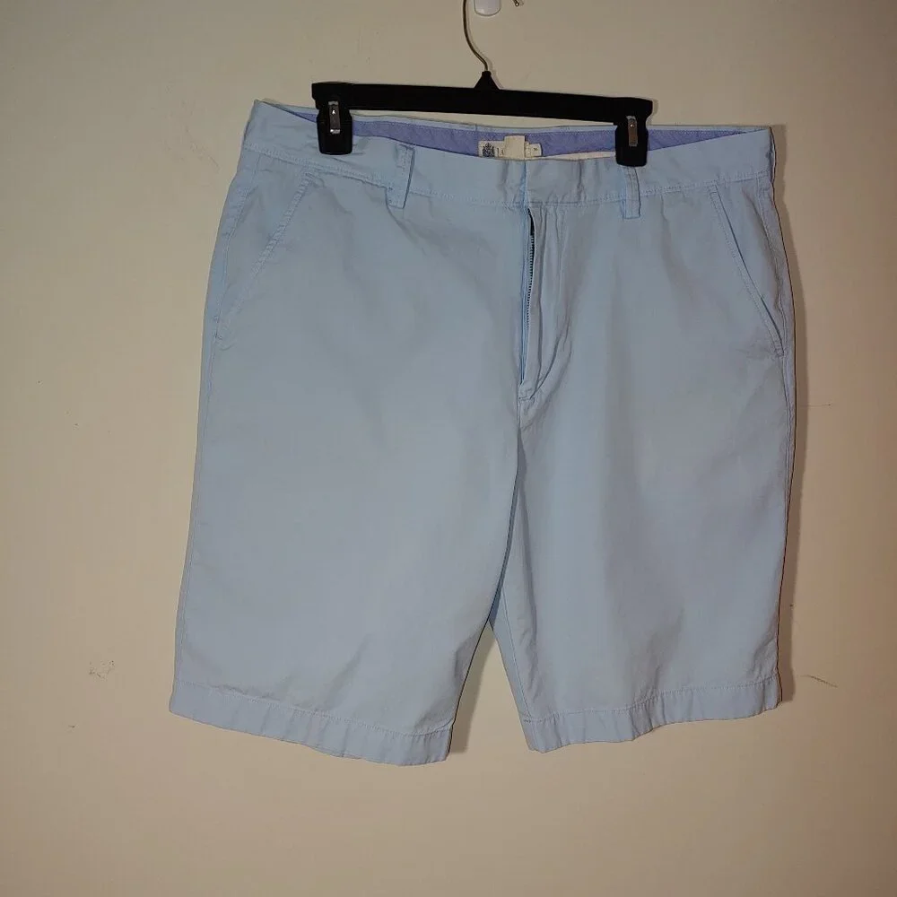 J.Crew Chino Shorts Flat Front Size 36 Blue